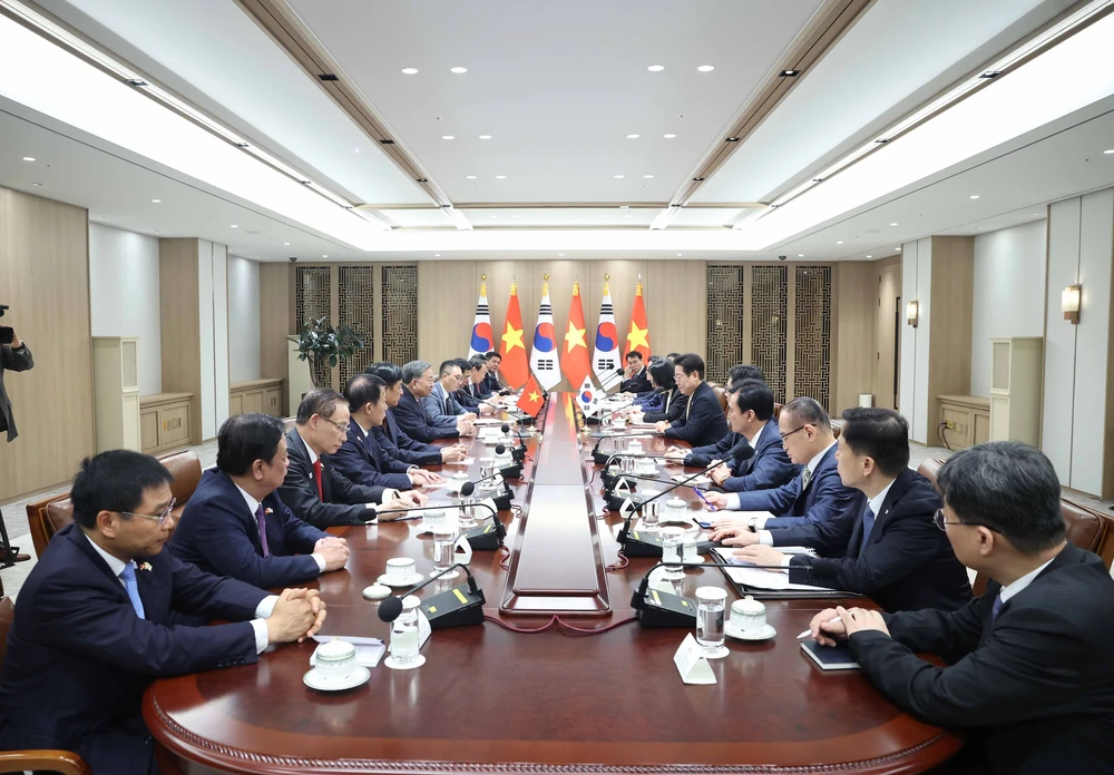 Tổng Bí thư Tô Lâm hội đàm với Tổng thống Hàn Quốc Lee Jae Myung - Ảnh 5.