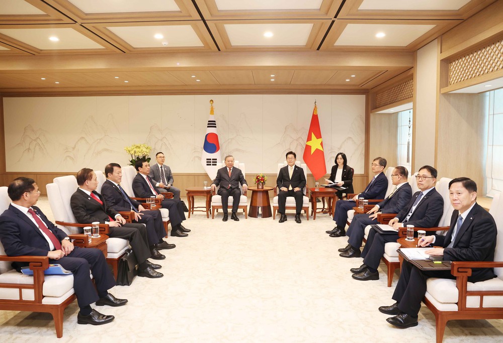 Tổng Bí thư Tô Lâm hội đàm với Tổng thống Hàn Quốc Lee Jae Myung - Ảnh 2.