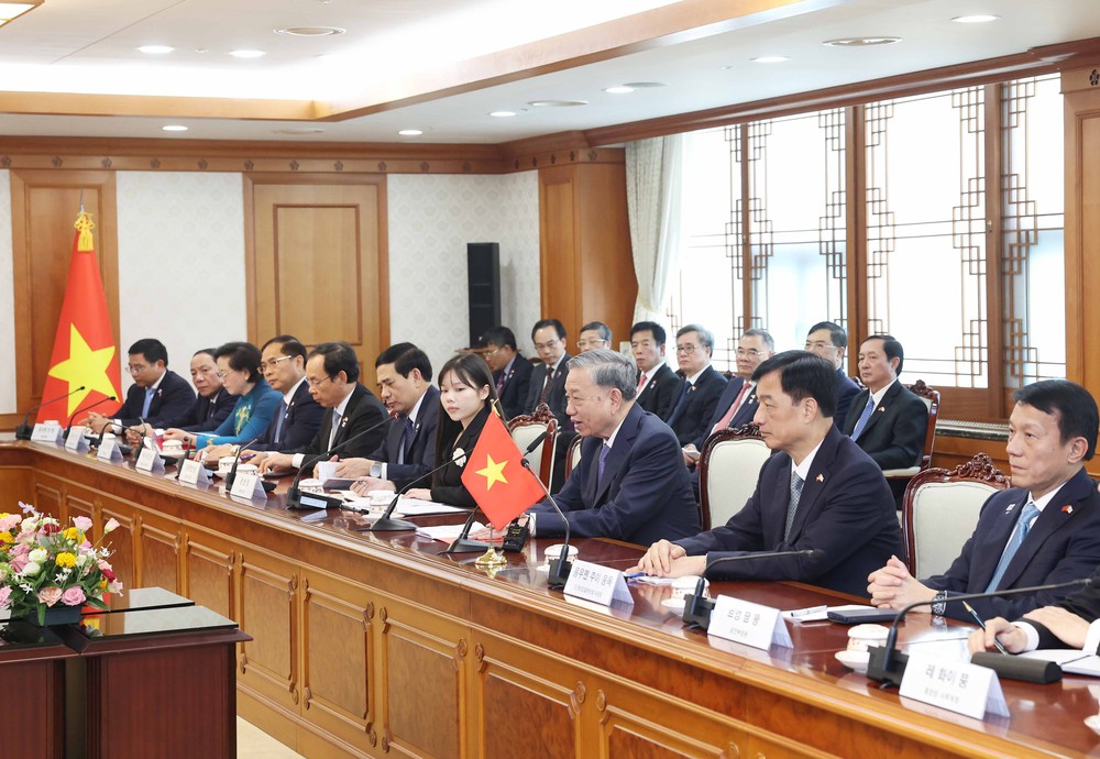 Tổng Bí thư Tô Lâm hội kiến Thủ tướng Hàn Quốc Kim Min Seok - Ảnh 5.