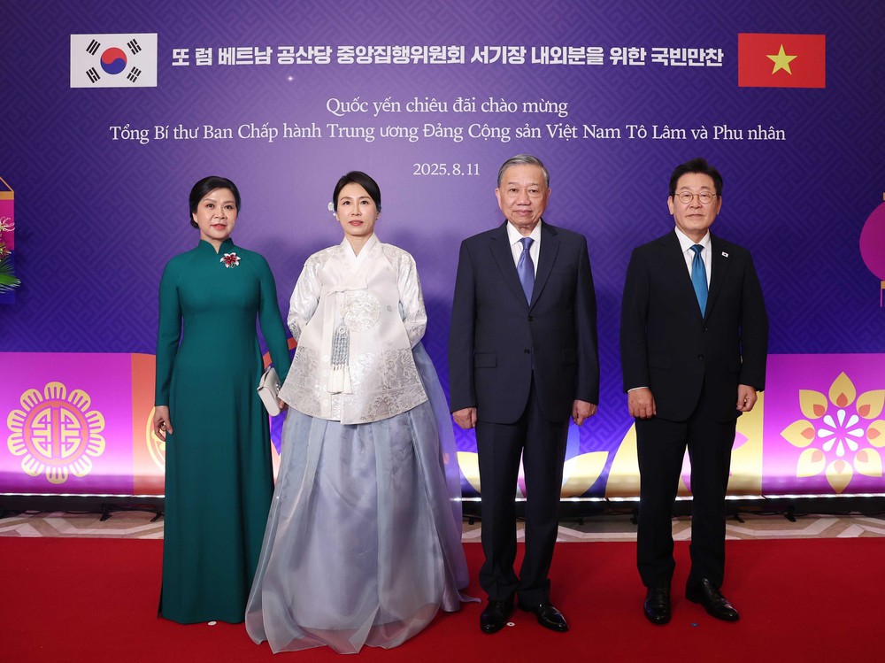 Tổng Bí thư Tô Lâm dự chiêu đãi cấp Nhà nước do Tổng thống Hàn Quốc Lee Jae Myung chủ trì - Ảnh 1.