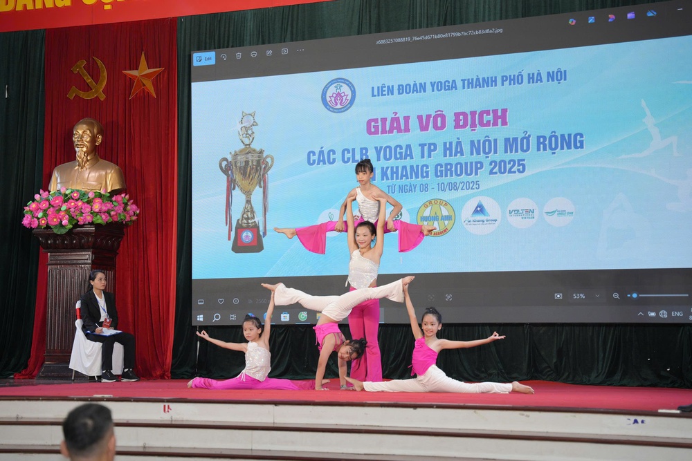 Hơn 200 VĐV tham dự Giải vô địch các CLB Yoga TP. Hà Nội Mở rộng– An Khang Group 2025 - Ảnh 3.
