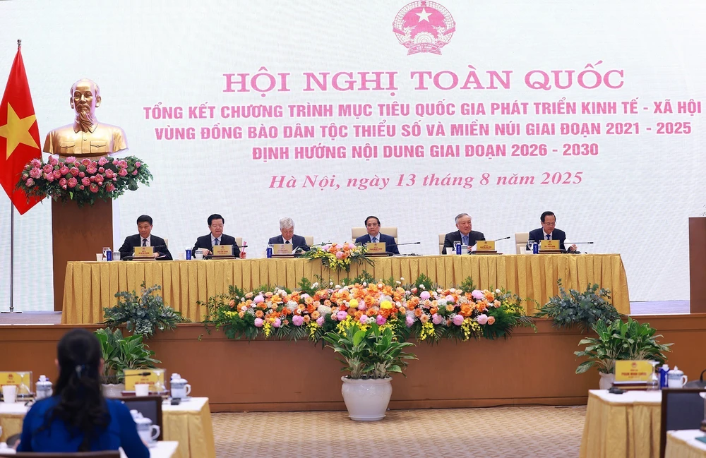 Thủ tướng Phạm Minh Chính chủ trì Hội nghị tổng kết Chương trình mục tiêu quốc gia phát triển kinh tế - xã hội vùng đồng bào dân tộc thiểu số và miền núi - Ảnh 3.
