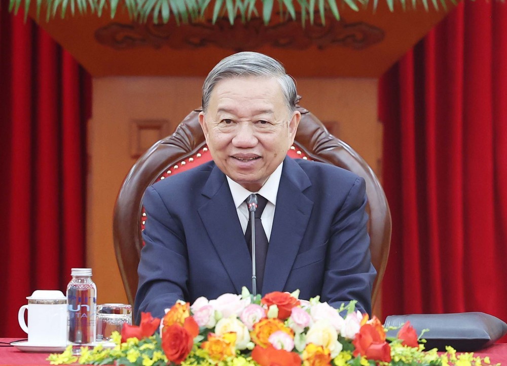 Tổng Bí thư Tô Lâm điện đàm với Chủ tịch Đảng Nhân dân Campuchia Hun Sen - Ảnh 2.