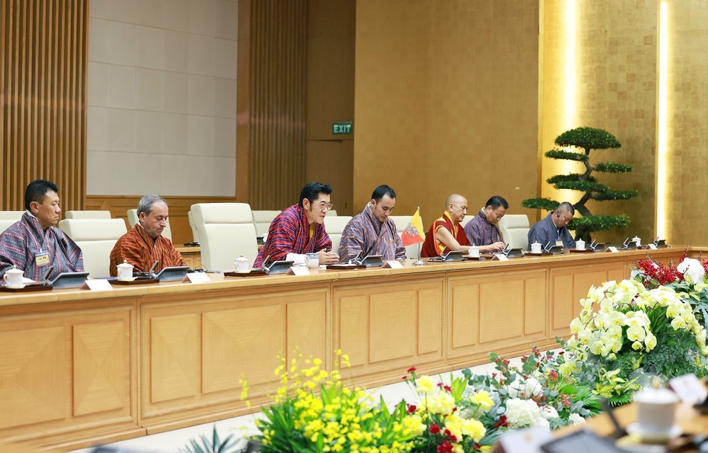 Thủ tướng Phạm Minh Chính hội kiến Quốc vương Bhutan Jigme Khesar Namgyel Wangchuck - Ảnh 4.