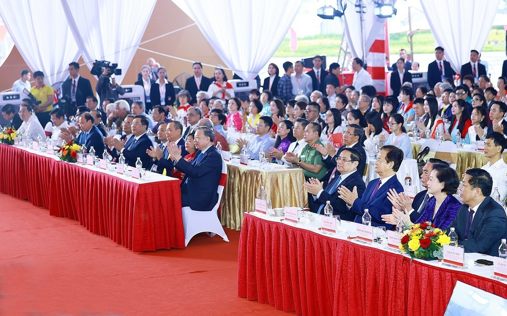 Tổng Bí thư và Thủ tướng dự Lễ khánh thành, khởi công các dự án, công trình chào mừng 80 năm Quốc khánh 2/9 - Ảnh 7.