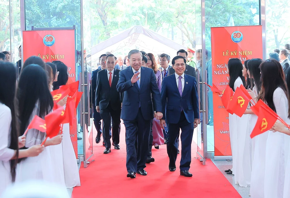 Tổng Bí thư Tô Lâm dự Lễ kỷ niệm 80 năm Ngày thành lập ngành Ngoại giao - Ảnh 1.