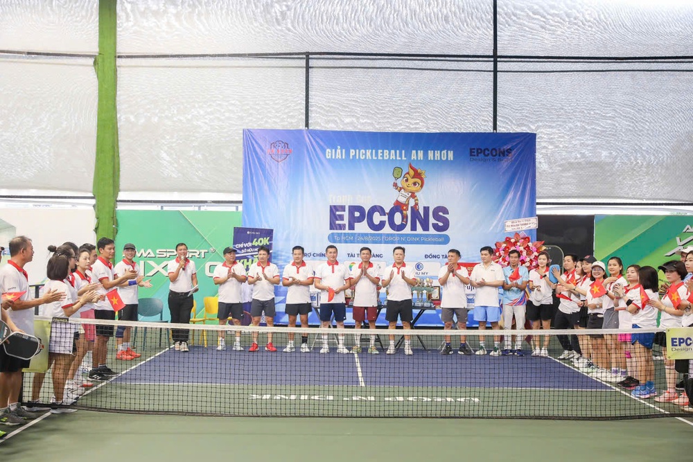 Giải Pickleball lần 1 – 2025 tranh Cup EPCONS: khép lại thành công, để lại nhiều cảm xúc đẹp và tinh thần gắn kết đồng hương - Ảnh 1.