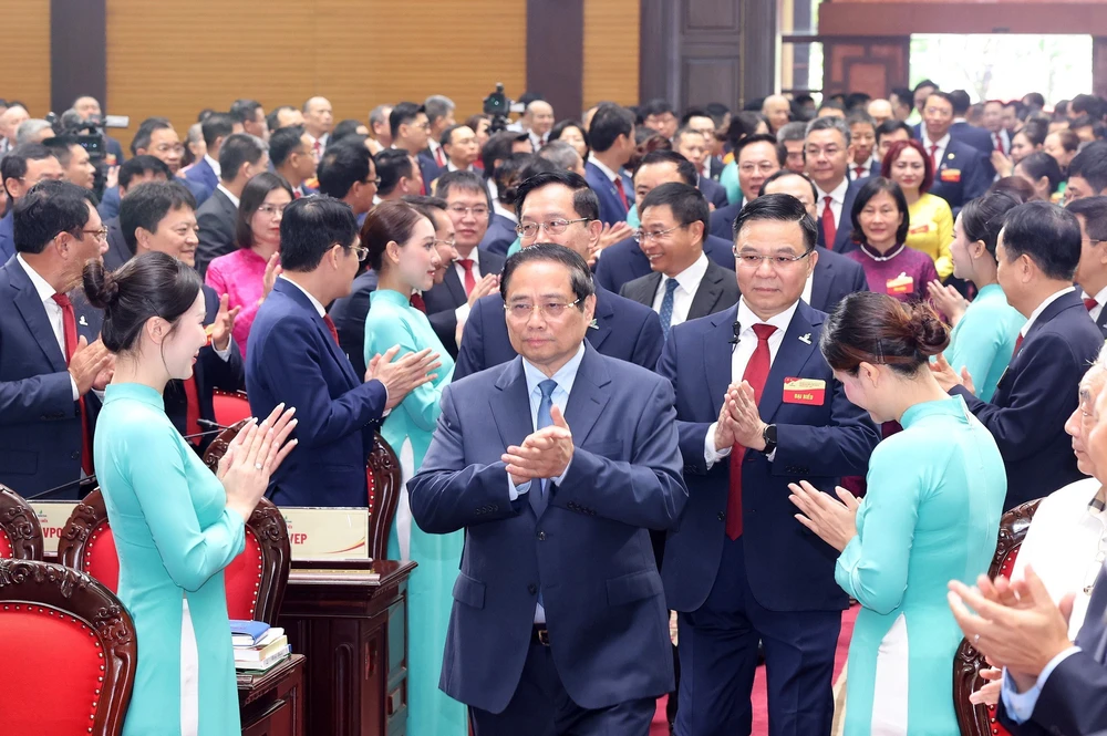 Thủ tướng dự Đại hội Đảng bộ Tập đoàn Công nghiệp - Năng lượng Quốc gia Việt Nam - Ảnh 1.