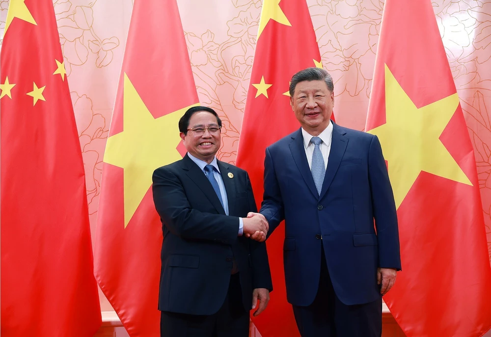 Thủ tướng hội kiến Tổng Bí thư, Chủ tịch nước Trung Quốc Tập Cận Bình - Ảnh 1.