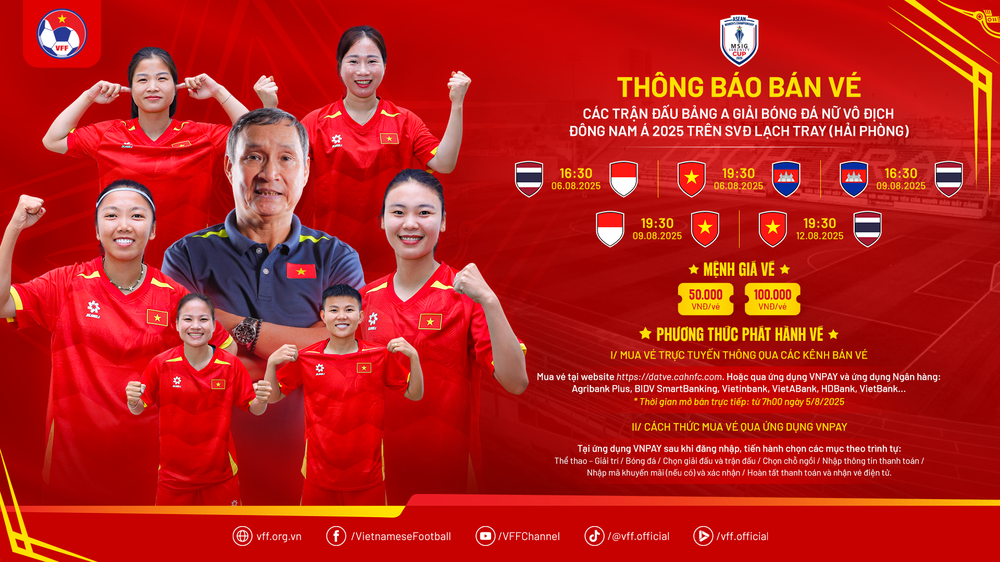 Ngày 5/8 bắt đầu bán vé xem AFF Cup nữ 2025 - Ảnh 2.