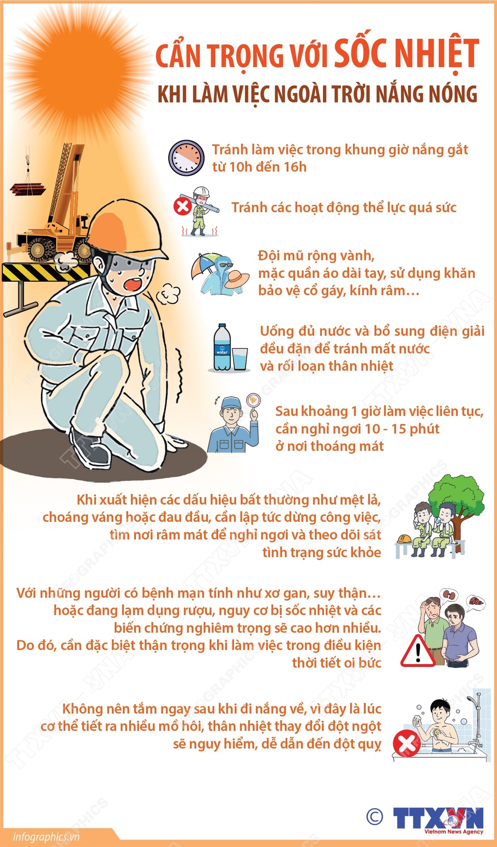 Cẩn trọng với sốc nhiệt khi làm việc ngoài trời nắng nóng - Ảnh 1.