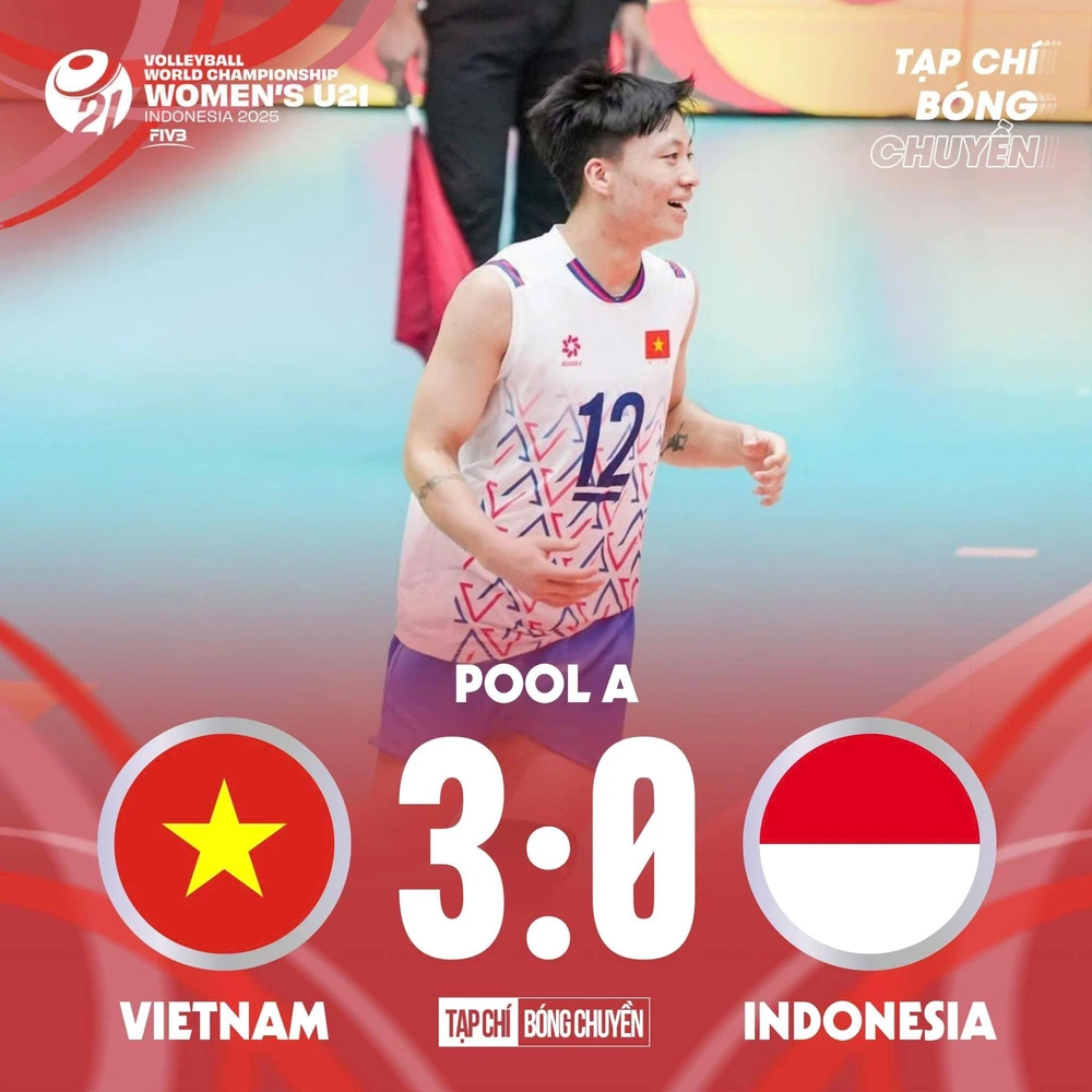 Việt Nam thắng đậm chủ nhà 3-0 ở trận ra quân giải bóng chuyền U21 thế giới 2025 - Ảnh 1.