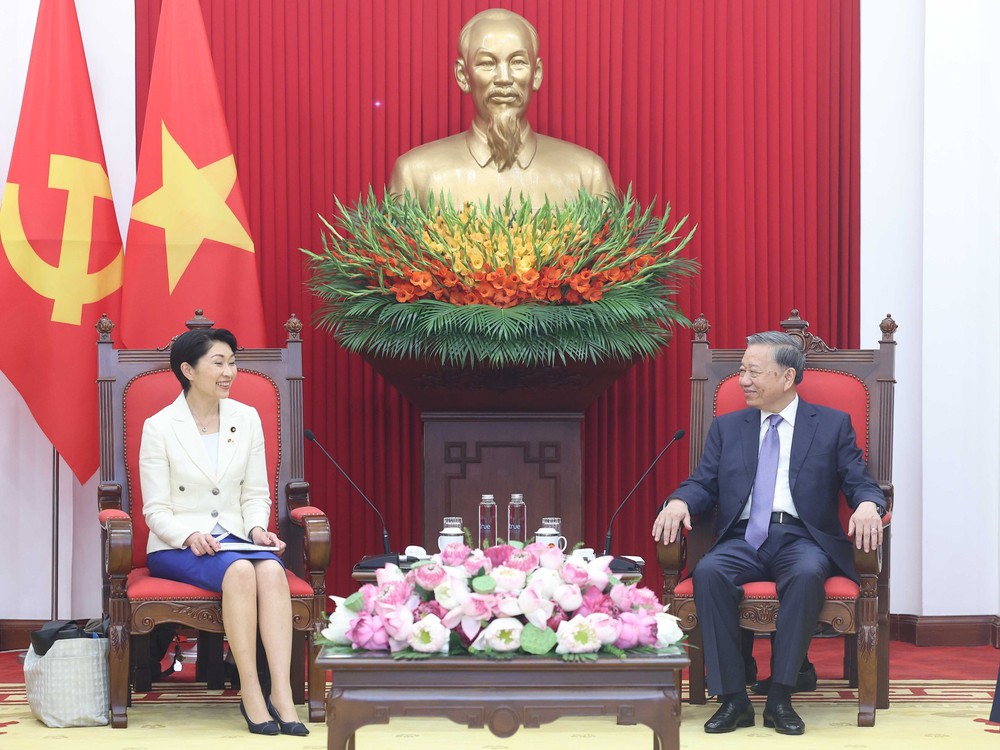 Tổng Bí thư Tô Lâm tiếp Chủ tịch Liên minh nghị sĩ hữu nghị Nhật - Việt - Ảnh 3.