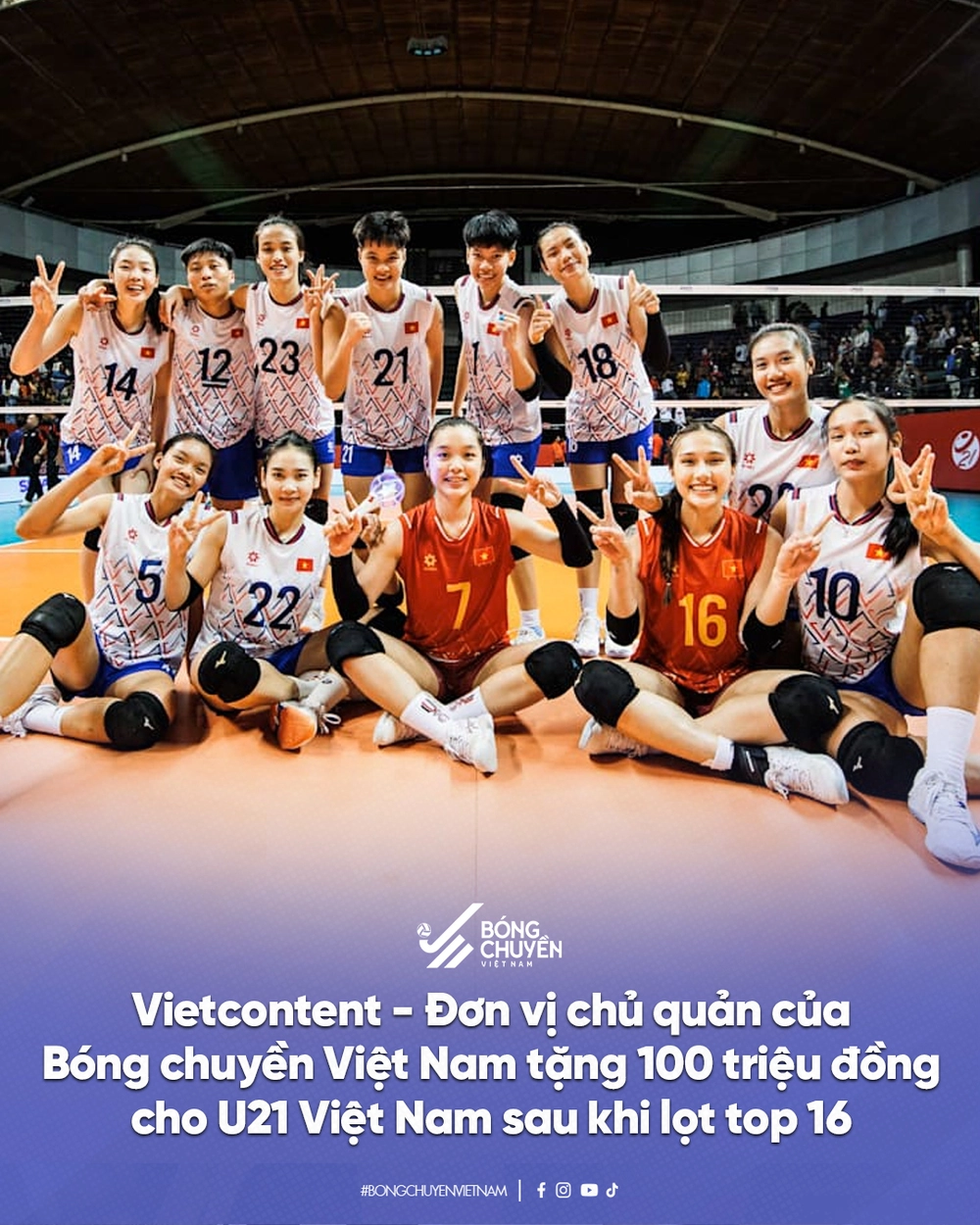 Tuyển bóng chuyền Việt Nam nhận thưởng sau khi thắng trận với tỉ số kỷ lục ở giải thế giới trước đội đến từ ‘cường quốc bóng chuyền’ - Ảnh 1.