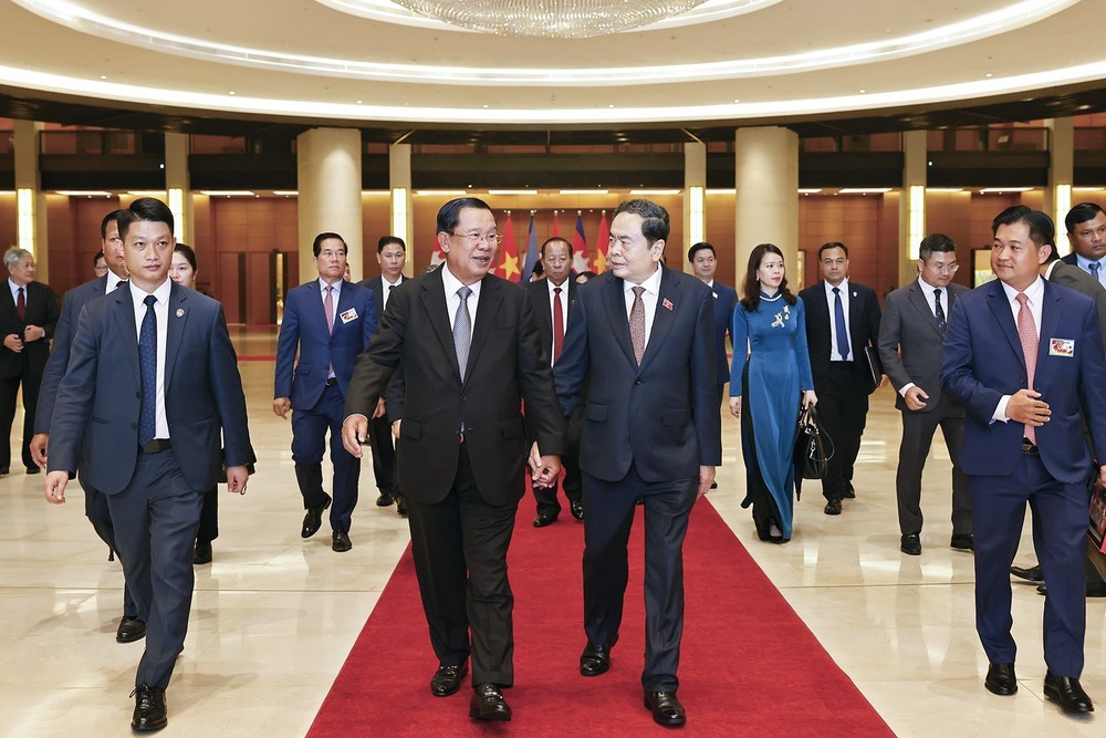 Chủ tịch Quốc hội Trần Thanh Mẫn hội kiến Chủ tịch Đảng Nhân dân Campuchia, Chủ tịch Thượng viện Campuchia Hun Sen - Ảnh 7.