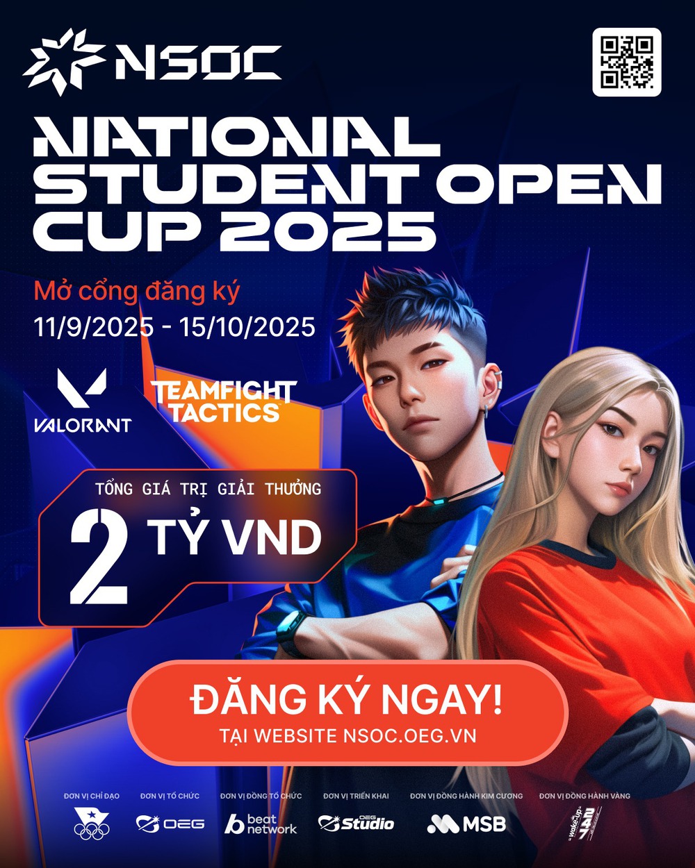 Giải đấu eSports sinh viên hàng đầu Việt Nam NSOC 2025 có tổng tiền thưởng lên tới 2 tỷ - Ảnh 2.