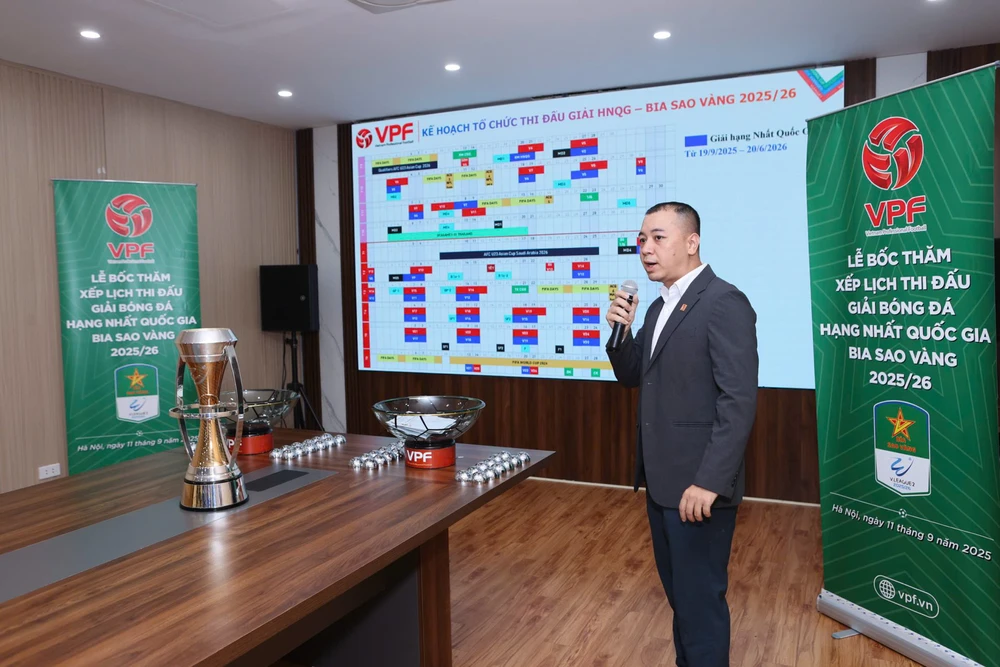 Bốc thăm lại lịch thi đấu giải hạng Nhất QG 2025/26 - Ảnh 1.