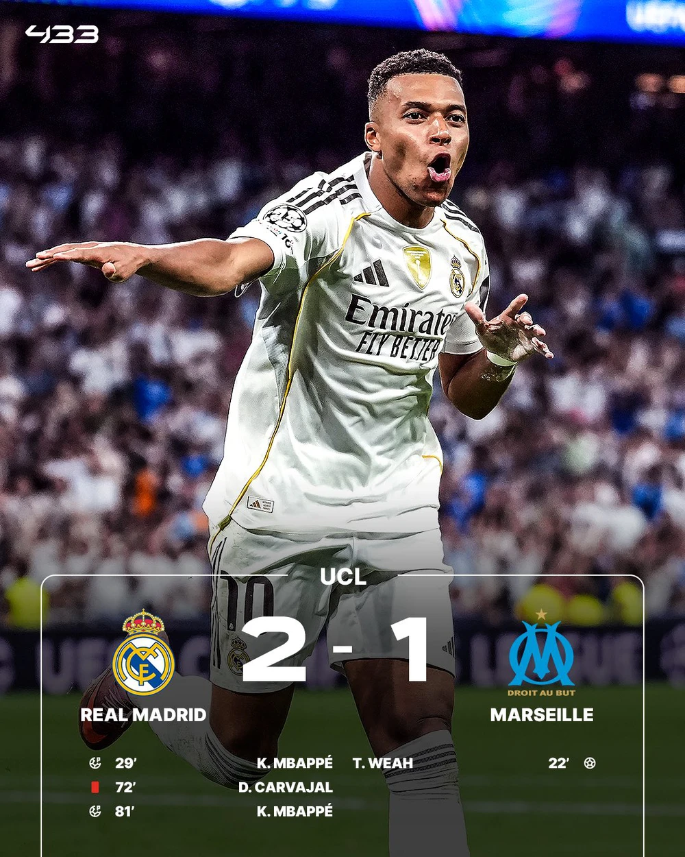 Kết quả Champions League: Real thắng với 10 người, Arsenal giành 3 điểm thuyết phục - Ảnh 1.