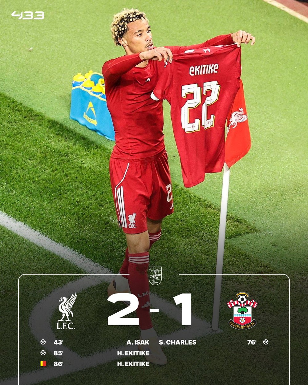 Ekitike ghi bàn cho Liverpool rồi dính thẻ đỏ; Chelsea ngược dòng thắng trên sân khách - Ảnh 1.