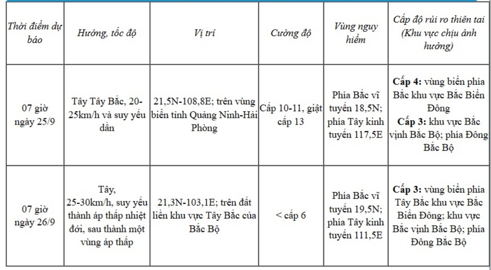 Tin bão khẩn cấp (cơn bão số 9) - Ảnh 2.