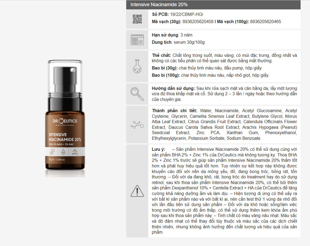 Serum Intensive Niacinamide 20% – Giải pháp dưỡng sáng và bảo vệ da trong hệ sinh thái VinaCeuticals - Ảnh 2.