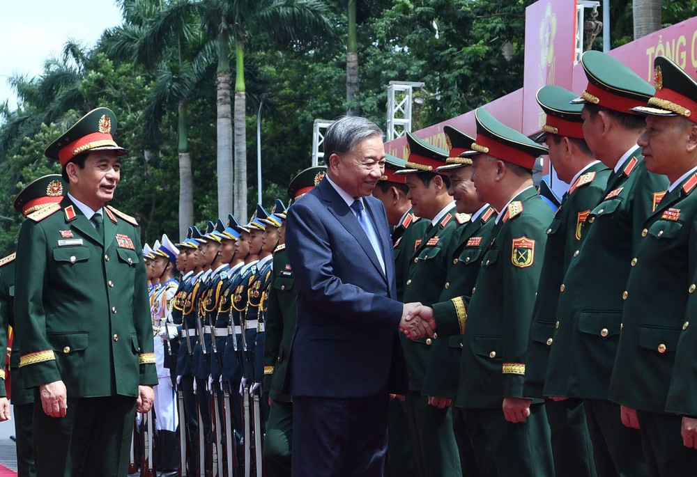 Tổng Bí thư Tô Lâm dự Đại hội Thi đua Quyết thắng toàn quân lần thứ XI giai đoạn 2020 - 2025 - Ảnh 1.