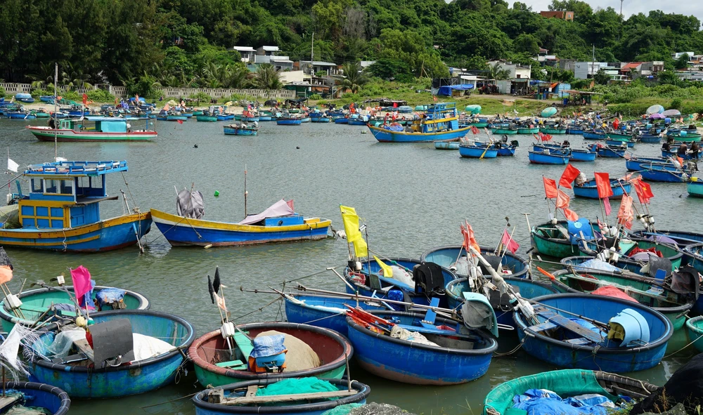 Bình yên làng nghề thuyền thúng ở Tiến Thành, tỉnh Lâm Đồng - Ảnh 1.