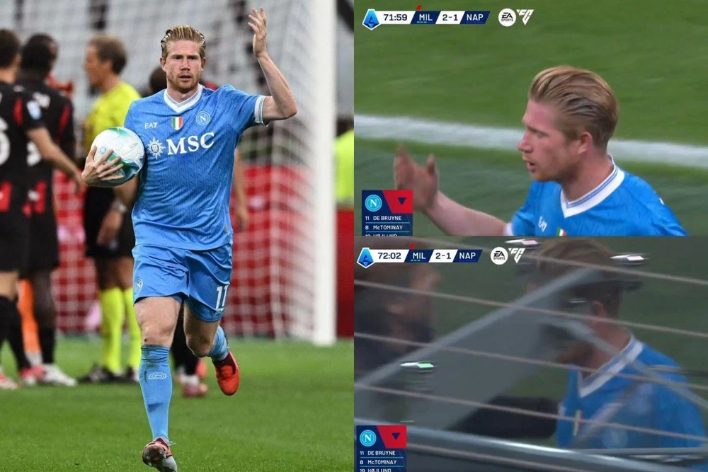 De Bruyne bị HLV Napoli dằn mặt vì hờn dỗi khi bị thay ra - Ảnh 1.