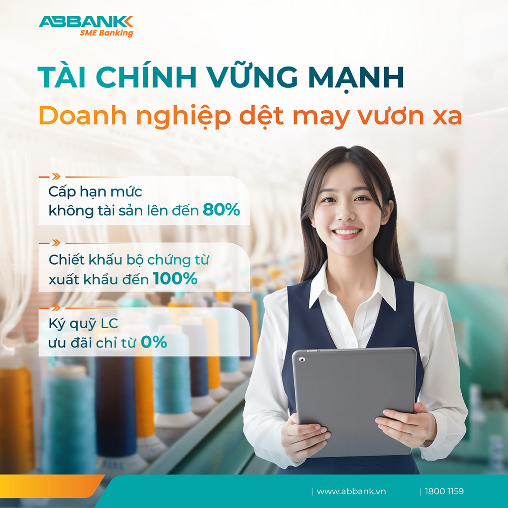 ABBANK &quot;may đo&quot; giải pháp tài chính cho doanh nghiệp dệt may - Ảnh 1.