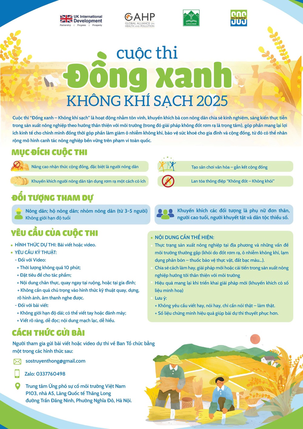 Phát động Cuộc thi "Đồng xanh - Không khí sạch" năm 2025 - Hành động vì nông nghiệp xanh, thông minh và bền vững - Ảnh 1.