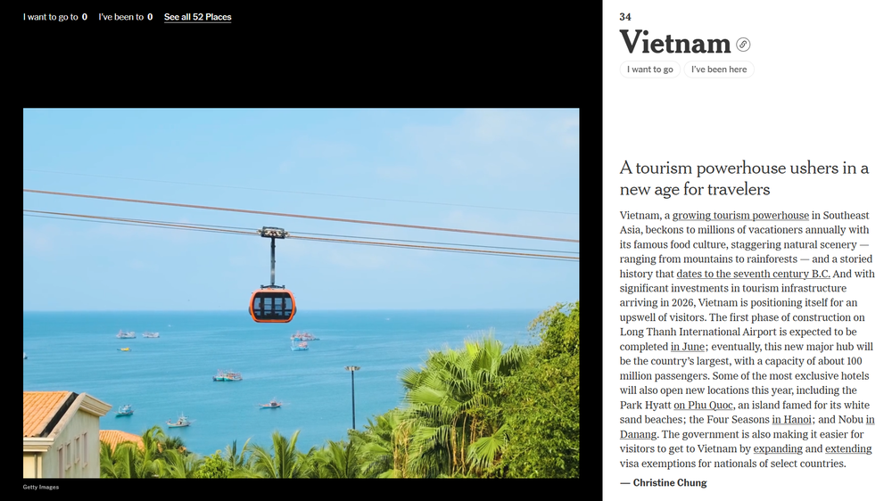 Vì sao Việt Nam được chọn trong 52 điểm đến năm 2026 của New York Times? - Ảnh 1.