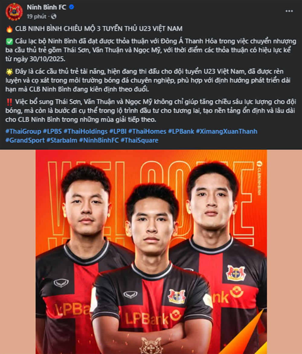 Đội bóng dẫn đầu V-League chính thức chiêu mộ 3 ngôi sao của U23 Việt Nam - Ảnh 1.