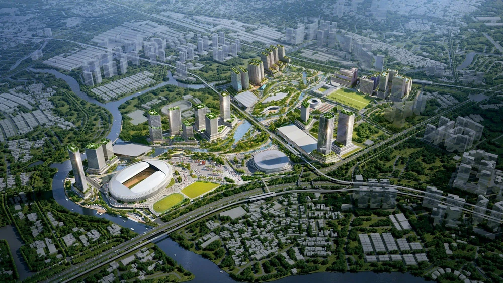 Hình ảnh siêu đô thị thể thao với sân vận động hơn 70.000 chỗ ngồi khởi công tại TP.HCM - Ảnh 3. Hình ảnh siêu đô thị thể thao với sân vận động hơn 70.000 chỗ ngồi khởi công tại TP.HCM - Ảnh 3.