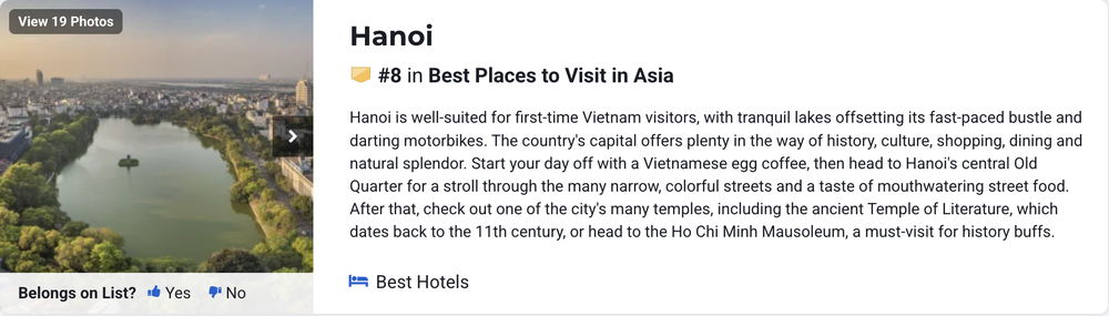 Hà Nội lọt Top 10 điểm đến hấp dẫn nhất châu Á năm 2026 - Ảnh 2.