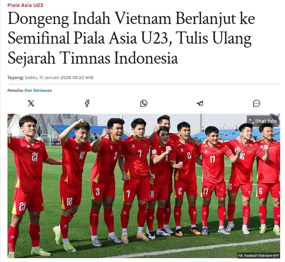 Báo Indonesia khen U23 Việt Nam viết 'chuyện cổ tích' với dàn cầu thủ nội, tin HLV Kim Sang Sik sẽ tạo lịch sử như thầy Park - Ảnh 1.