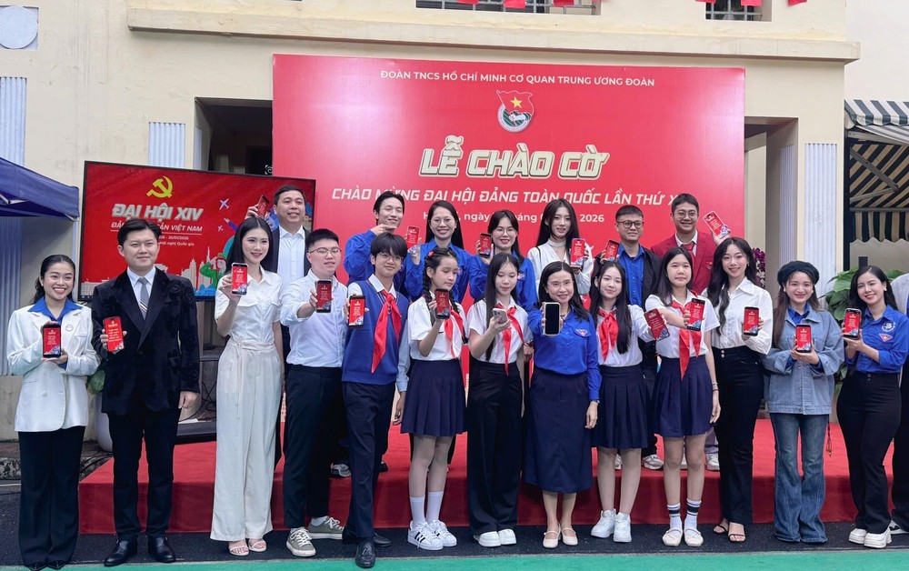 Đại hội XIV của Đảng: Tuổi trẻ cả nước đồng loạt chào cờ, hướng về Đại hội - Ảnh 3.