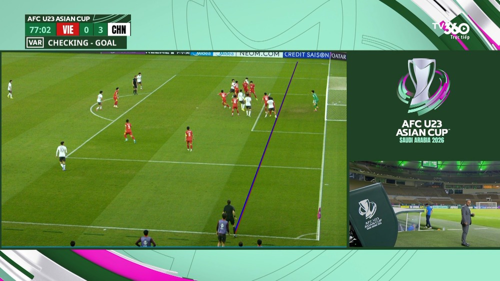 TRỰC TIẾP bóng đá U23 Việt Nam vs U23 Trung Quốc: Đội bạn bị từ chối bàn thắng, Lý Đức nhận thẻ đỏ (H2, 0-2) - Ảnh 1.
