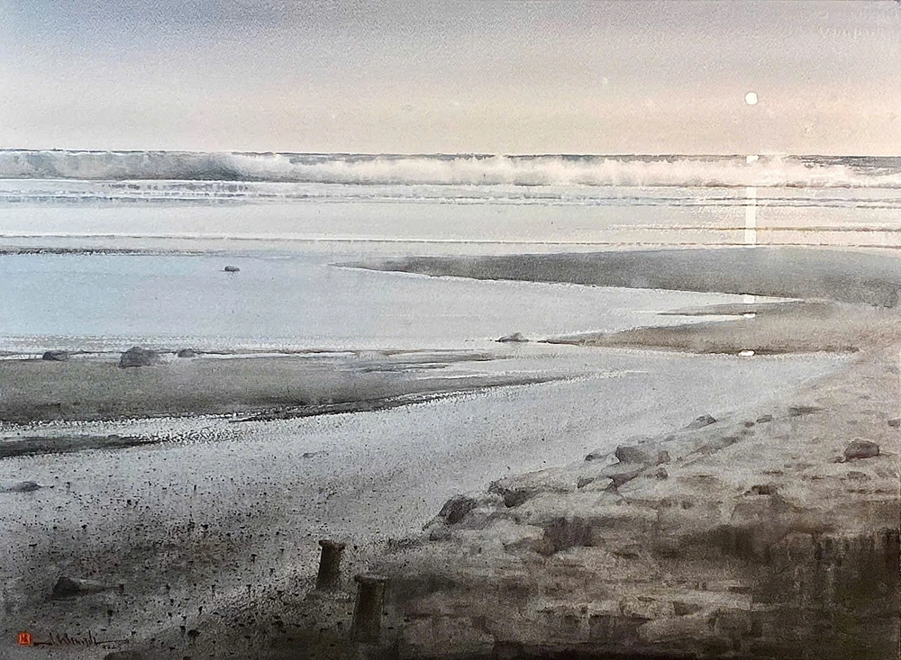 Hơn 100 tác phẩm, 9 họa sĩ… mở ra "Chuyện màu nước" - Ảnh 2.