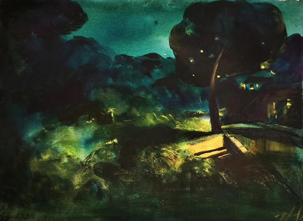 Hơn 100 tác phẩm, 9 họa sĩ… mở ra "Chuyện màu nước" - Ảnh 9.