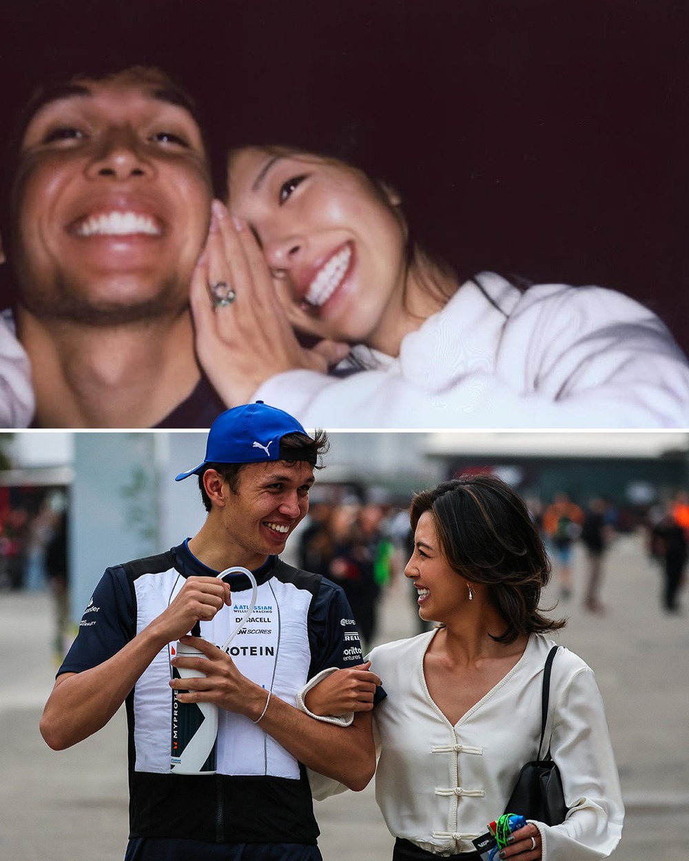 Tay đua F1 Thái Lan cầu hôn thành công mỹ nhân làng golf Trung Quốc - Ảnh 1.