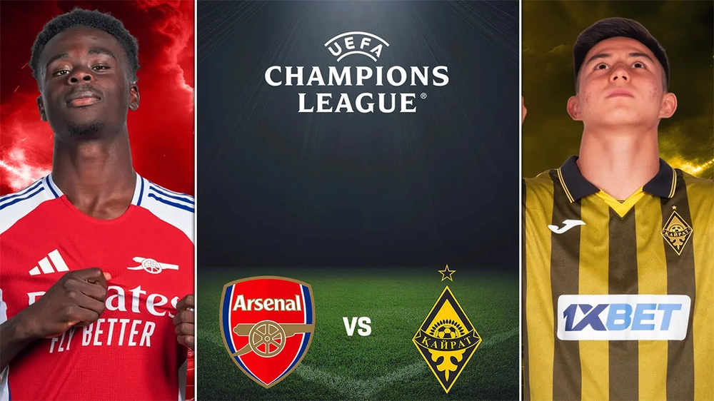 Nhận định, soi tỷ lệ Arsenal vs Kairat Almaty 03h00 ngày 29/1, vòng phân hạng Cúp C1 châu Âu - Ảnh 1. Arsenal vs Kairat Almaty