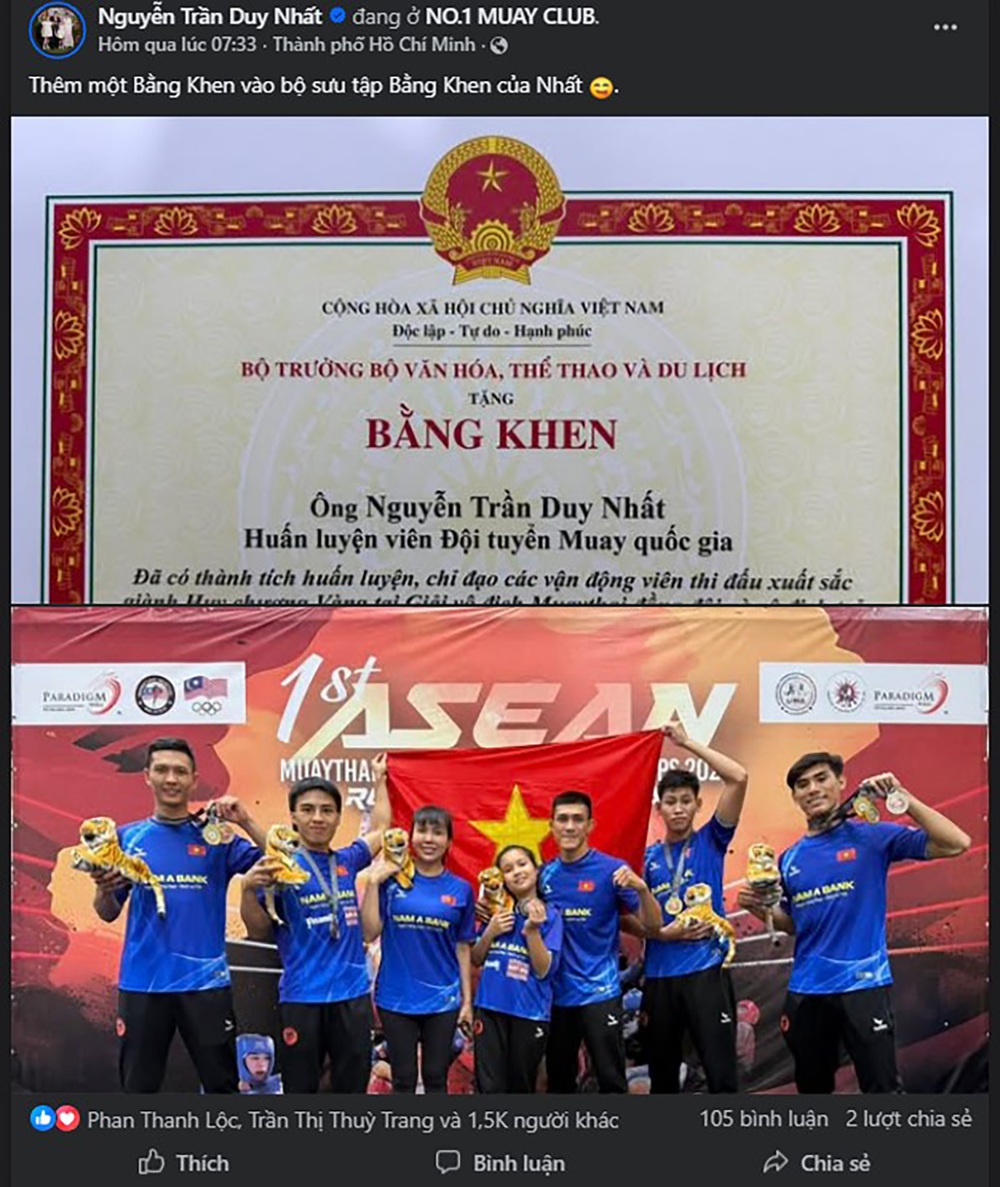 Nguyễn Trần Duy Nhất nhận vinh dự cao quý sau thành tích xuất sắc với đội Muay Việt Nam - Ảnh 1.