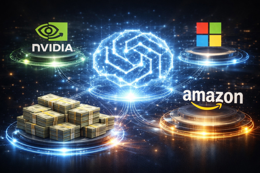 Nvidia, Amazon, Microsoft đàm phán để đầu tư tới 60 tỷ USD vào OpenAI - Ảnh 1.