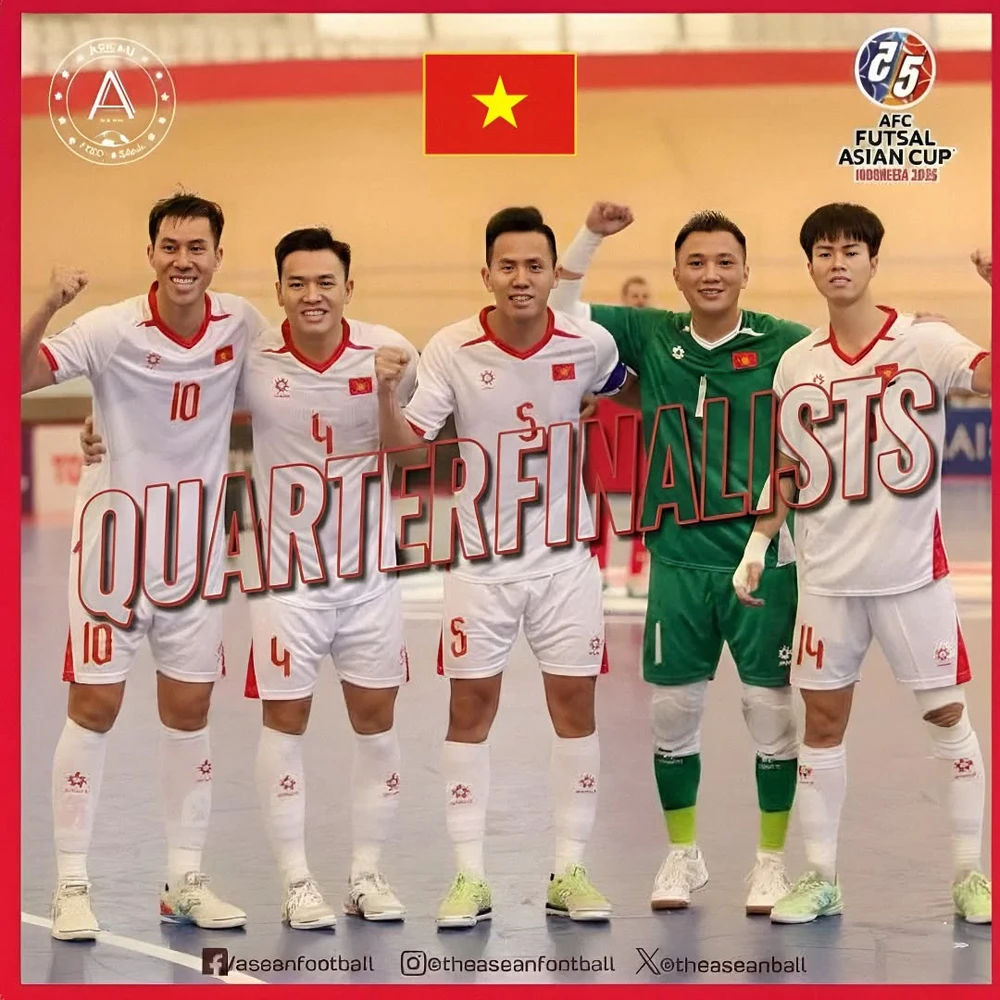Tuyển futsal Việt Nam giành vé sớm vào tứ kết giải Châu Á 2026
