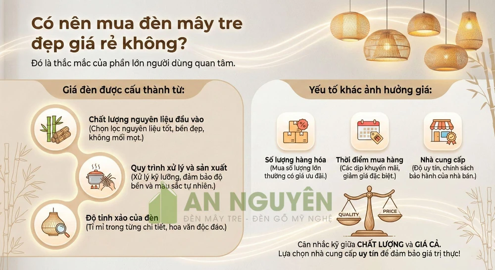 Mẫu đèn mây tre đẹp trên thị trường, giá tốt 2026, gia công theo yêu cầu - Ảnh 2.