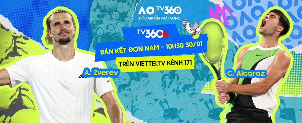Link xem trực tiếp Alcaraz vs Zverev 10h30 hôm nay, vòng tứ kết Australian Open 2026 - Ảnh 2. Link xem trực tiếp Alcaraz vs Zverev