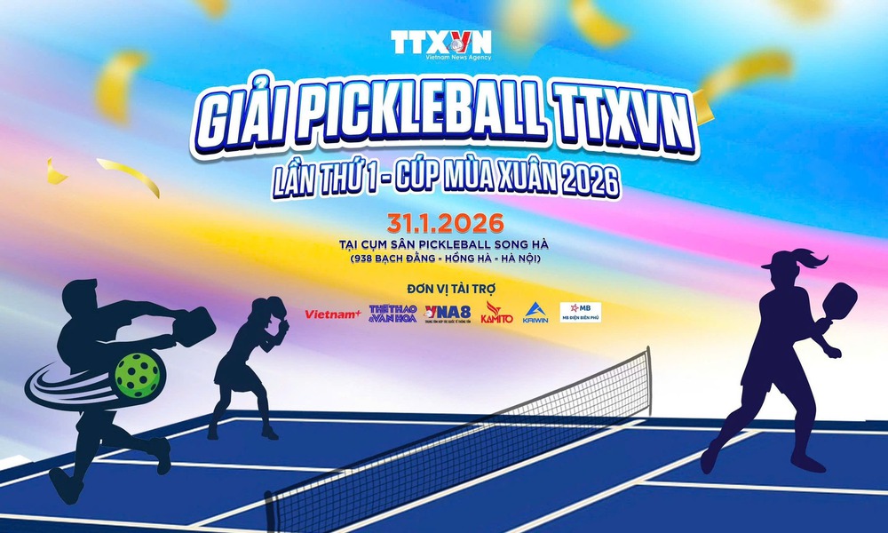Sôi động Giải Pickleball Thông tấn xã Việt Nam - Cúp Mùa Xuân 2026 - Ảnh 1.