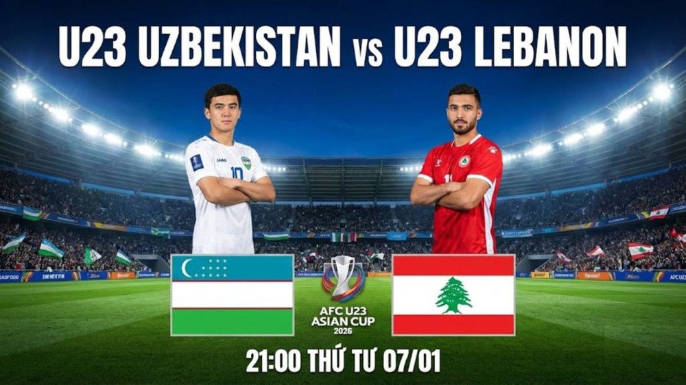 Link xem trực tiếp bóng đá U23 Uzbekistan vs U23 Liban 21h00 hôm nay, VCK U23 châu Á 2026  - Ảnh 2.