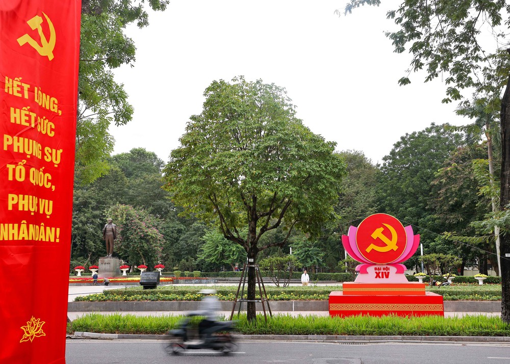 Thủ đô rợp bóng cờ hoa chào mừng Đại hội XIV của Đảng - Ảnh 11.