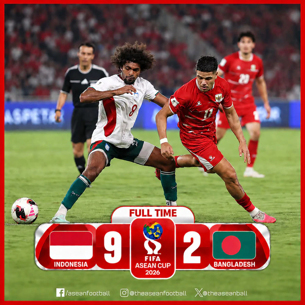 Thắng Singapore 6-0, Malaysia vẫn phải cay đắng nhìn Indonesia vào chơi trận chung kết FIFA ASEAN Cup 2026 - Ảnh 1.